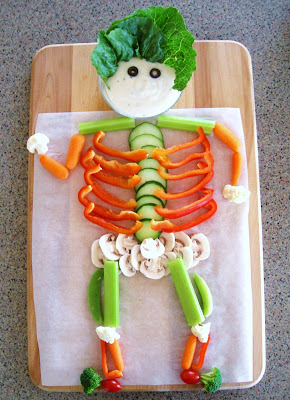 Halloween Veggie Skeleton by Feeding Frenzy